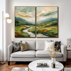 Golden Valley – Textured Seascape Wall Art