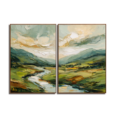 Golden Valley – Textured Seascape Wall Art