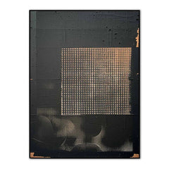 Dark Geometry-Wabi-Sabi Abstract Geometric Canvas Art – Textured Modern Wall Decor