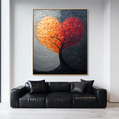 Divided Heart – Textured Botanical Wall Art