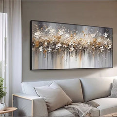 Misty Blossom Dreams-Abstract Floral Painting