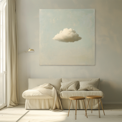 Dream Drift – 3D Cloud Abstract Wall Art,Soft Tone Minimalist Decorative Painting