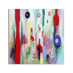 Echoes of Color – Large Colorful Abstract Oil Painting Bold Textured Modern Wall Art