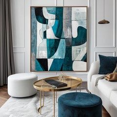 Echoes of Form: Modern Abstract Geometric Wall Art – Geometric Wall Art