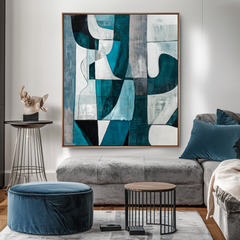 Echoes of Form: Modern Abstract Geometric Wall Art – Geometric Wall Art