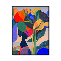 Electric Bloom – Colorful Abstract Botanical Art Modern Expressionist Floral Painting