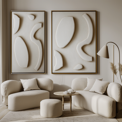 Organic Flow-Modern Minimalist 3D Textured Wall Art – Textured Abstract Wall Art