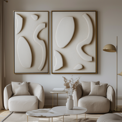Organic Flow-Modern Minimalist 3D Textured Wall Art – Textured Abstract Wall Art