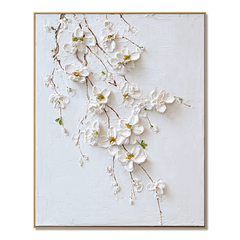 Falling Petals Serenity – Floral Wall Art hand-painted wall art