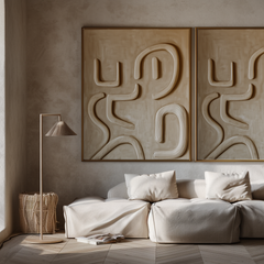Flowing Rhythms-Wabi-Sabi 3D Textured Abstract Wall Art – Wabi-Sabi Textured Abstract Wall Art