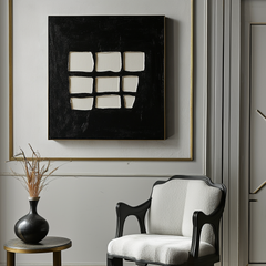 Fragmented Vision-Wabi Sabi Art Abstract Wall Decor: Minimalist – Textured Geometric Wall Art