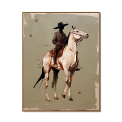 Frontier Whisper – Equestrian Western Figurative Wall Art hand-painted wall art
