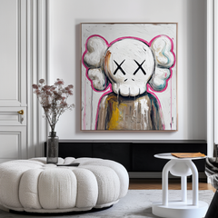 KAWS-Inspired Original Oil Painting