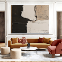 Organic Balance: Modern Abstract Textured Wall Art – Textured Abstract Wall Art