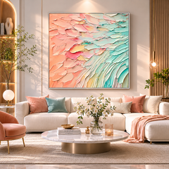 Pastel Dreams-Impasto Textured Abstract Wall Art – Textured Abstract Wall Art