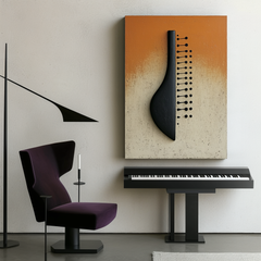 Rhythm of Silence – Minimalist 3D Textured Abstract Wall Art, Oil on Canvas