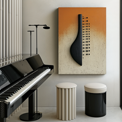 Rhythm of Silence – Minimalist 3D Textured Abstract Wall Art, Oil on Canvas