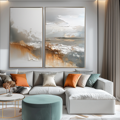 Rustic Horizon – Textured Abstract Wall Art