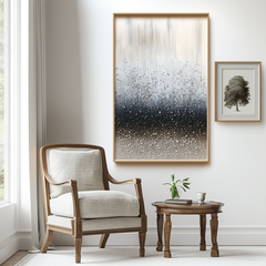 Silent Rainfall – 3D Textured Abstract Oil Painting on Canvas