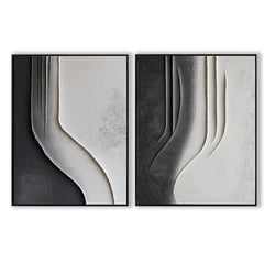 Snowy – Wabi-Sabi Textured Wall Art