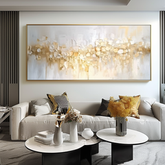 Sunlit Veil-Neutral Tones Textured Abstract Oil Painting, Modern Wall Art