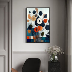 Symphony of Circles – Modern Abstract Circle Flower Painting Textured Floral Wall Art