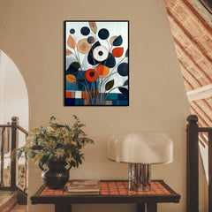 Symphony of Circles – Modern Abstract Circle Flower Painting Textured Floral Wall Art