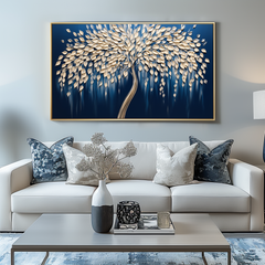 Tree of Light-Modern 3D Textured Tree Wall Art – Textured Floral Wall Art