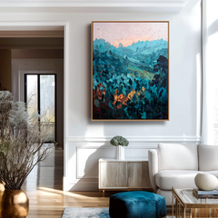 Twilight Hills – Textured Landscape Wall Art