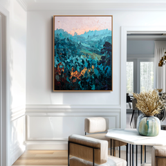 Twilight Hills – Textured Landscape Wall Art