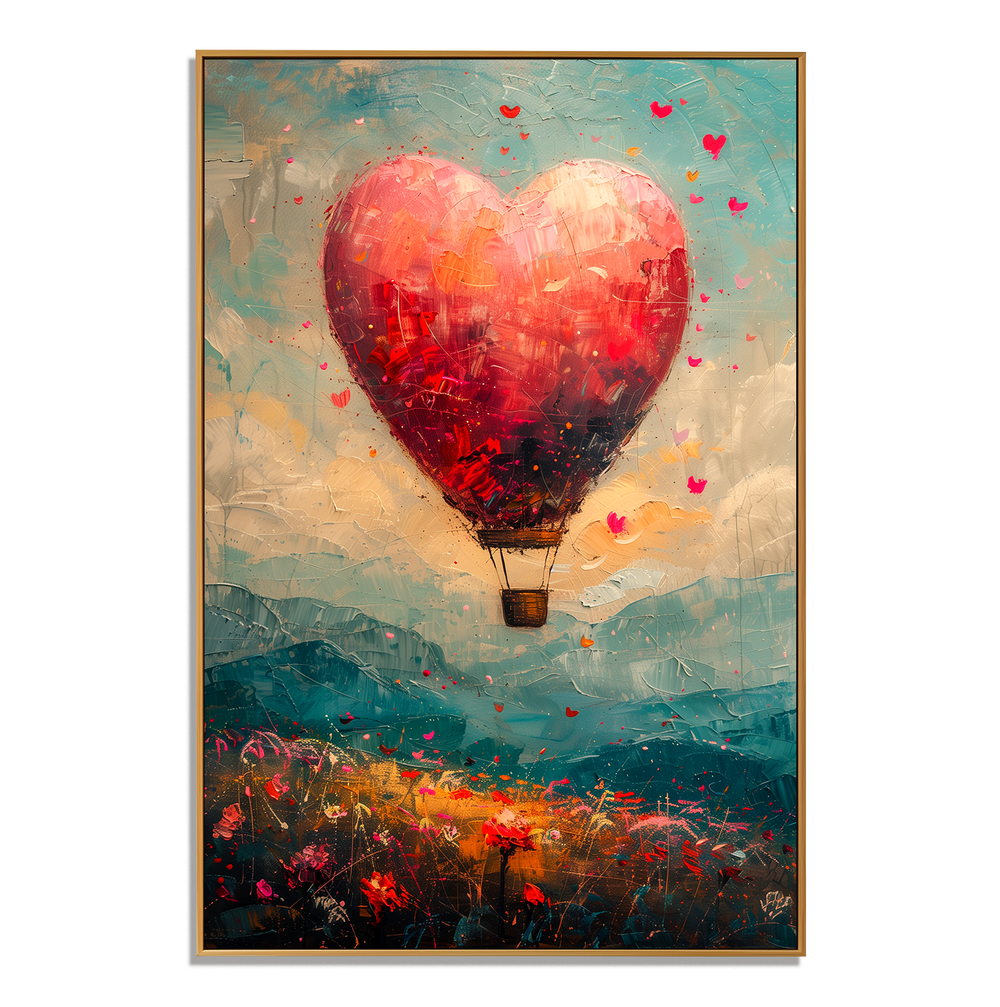 Love in Flight – Textured Abstract Wall Art hand-painted wall art