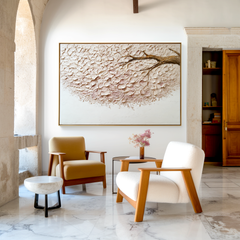 Petal Drift – Textured Floral Wall Art