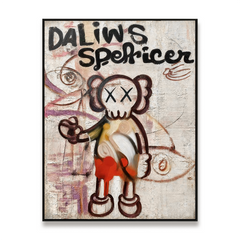 Daliws Spelicer – Playful Contemporary Character Painting hand-painted wall art