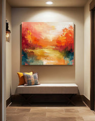 Texture High Quality Wall Art Original Scenery Painting Abstract Landscape Oil Painting On Canvas Framed