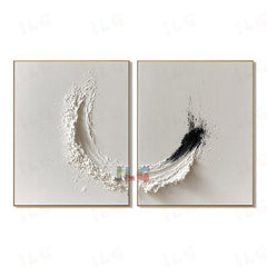 Celestial Rift Diptych – Abstract Textured Wall Art hand-painted wall art