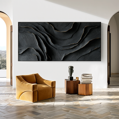 Fault Line Silence – Minimalist Textured Wall Art