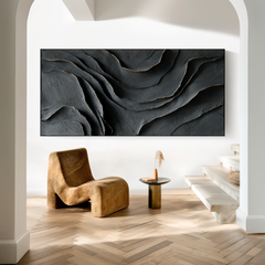 Fault Line Silence – Minimalist Textured Wall Art
