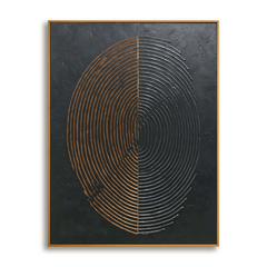 Symmetrical Echoes – Modern Interior Decor Circular Geometric Abstract Wall Art hand-painted wall art