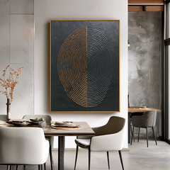 Symmetrical Echoes – Modern Interior Decor Circular Geometric Abstract Wall Art