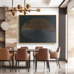 Symmetrical Echoes – Modern Interior Decor Circular Geometric Abstract Wall Art