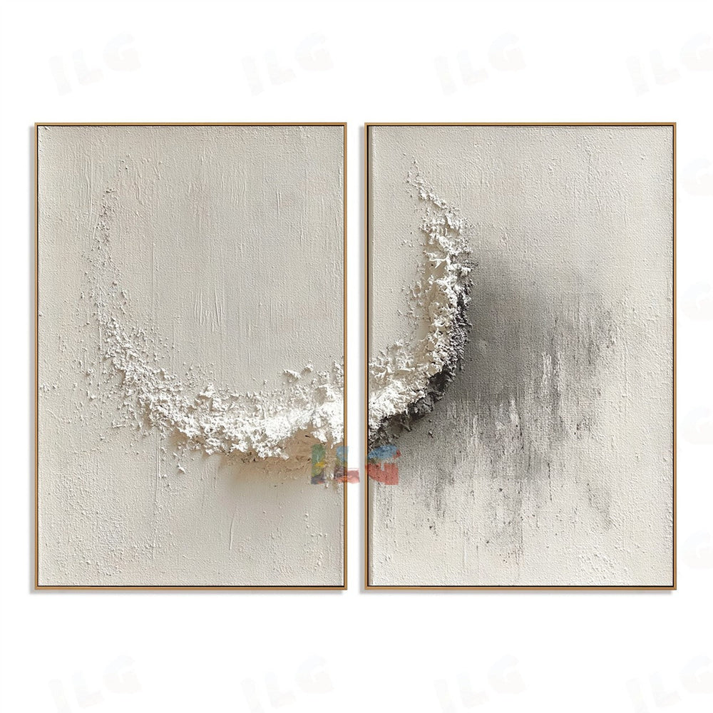 Tidal Crest – Abstract Textured Wall Art hand-painted wall art