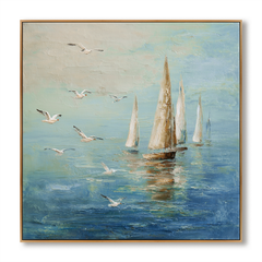 Azure Tides – Seascape Wall Art hand-painted wall art