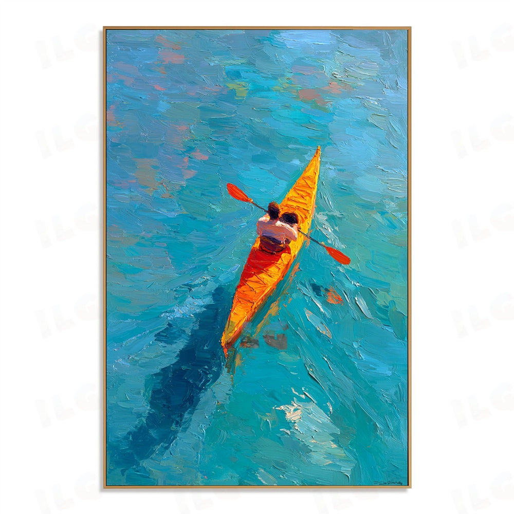 Azure Voyage – Coastal Adventure Wall Art hand-painted wall art