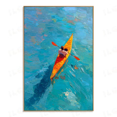 Azure Voyage – Coastal Adventure Wall Art hand-painted wall art