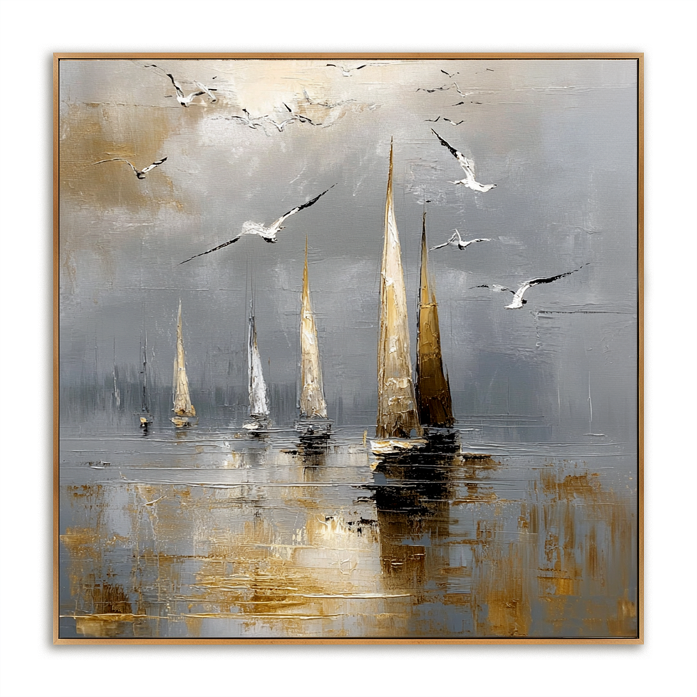 Coastal Echo – Seascape Wall Art hand-painted wall art