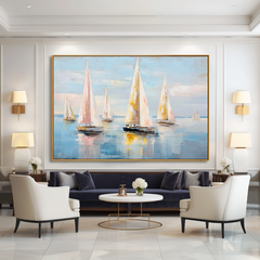 Pastel Regatta – Seascape Wall Art