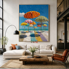 Sunny Umbrella Coast – Beach Wall Art