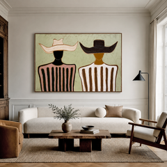 Bound by Balance – Minimalist Figurative Wall Art