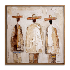 Desert Wanderers – Abstract Textured Figure Painting