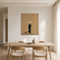 Quiet Meadow Stroll – Minimalist Landscape Wall Art